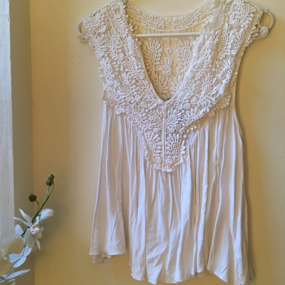 White lace top Sz S